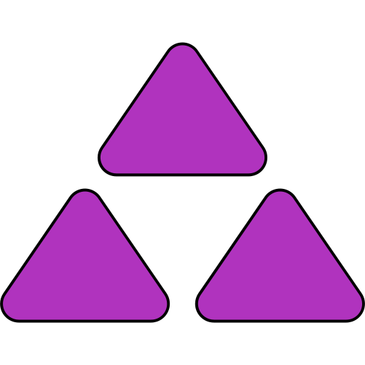 Triangles Generic color lineal-color icon
