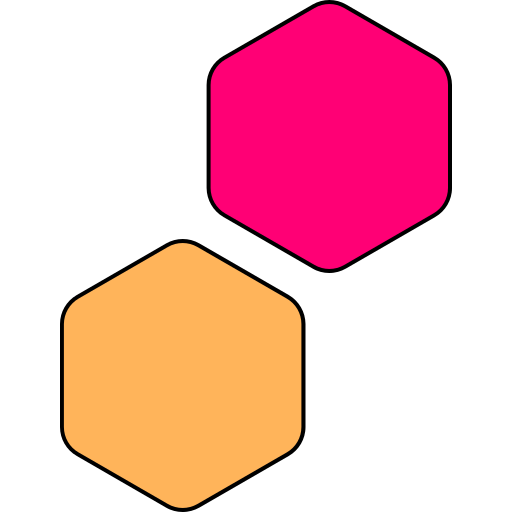 zeshoeken Generic color lineal-color icoon