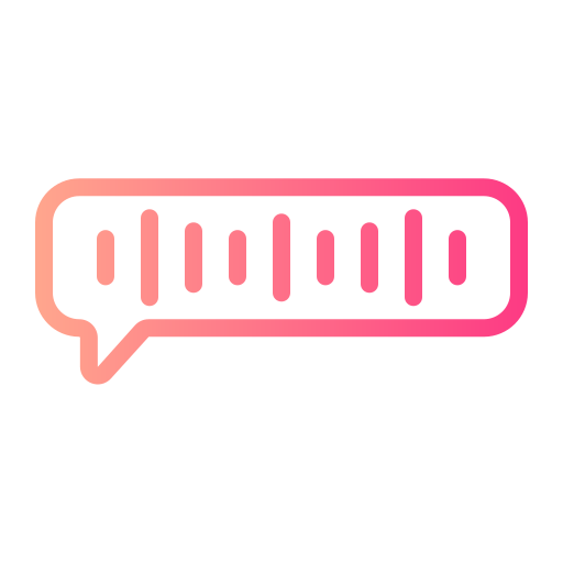 messaggio vocale Generic gradient outline icona
