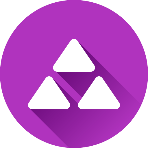 driehoeken Generic gradient fill icoon