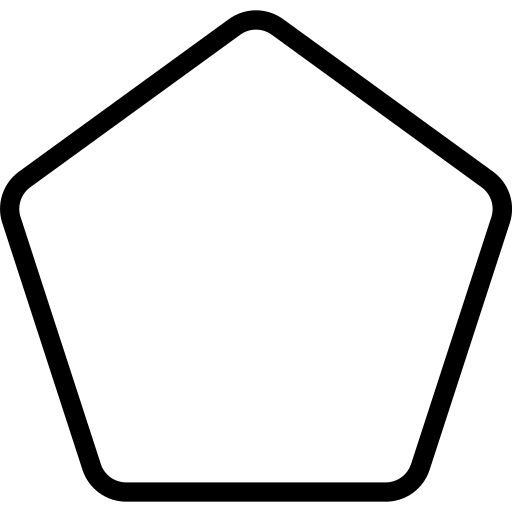 Pentagon Generic black outline icon