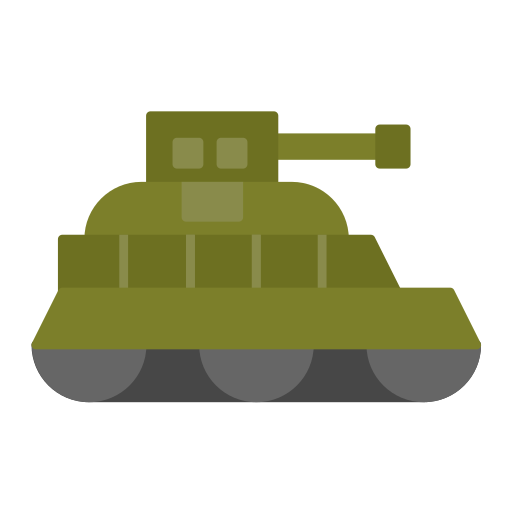 Армейский танк Generic color fill иконка
