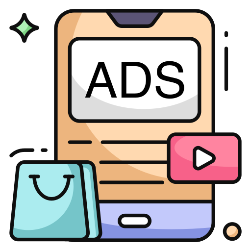 Mobile ad Generic color lineal-color icon
