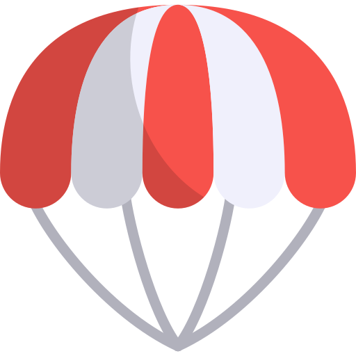 Parachute Generic color fill icon