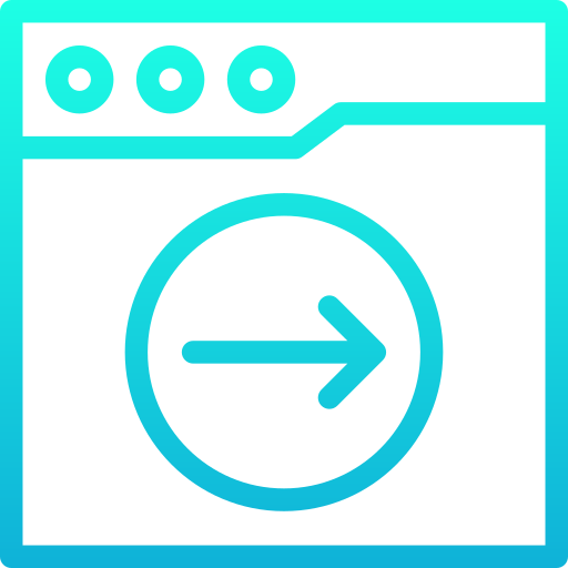 prawa strzałka Generic gradient outline ikona