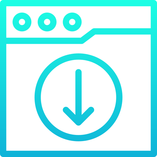 下矢印 Generic gradient outline icon