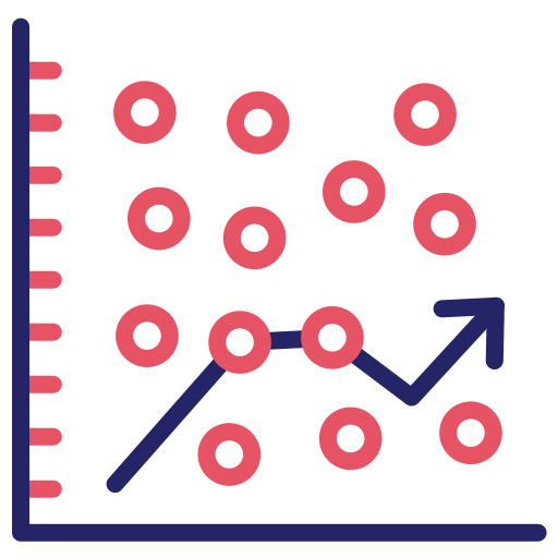 gráfico de dispersión Generic color outline icono