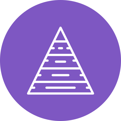 Pyramid chart Generic color fill icon