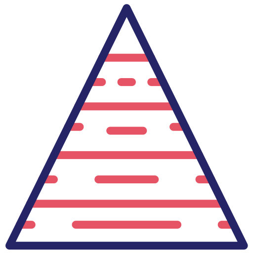 Pyramid chart Generic color outline icon