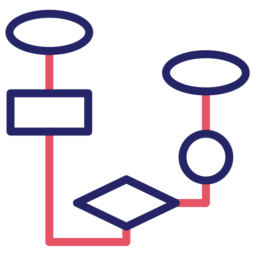 diagrama de flujo Generic color outline icono