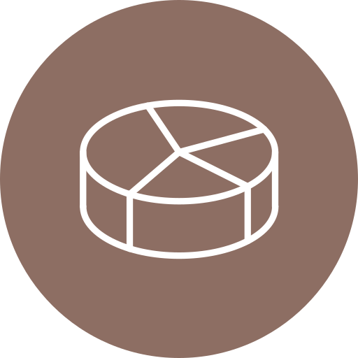 gráfico circular 3d Generic color fill icono
