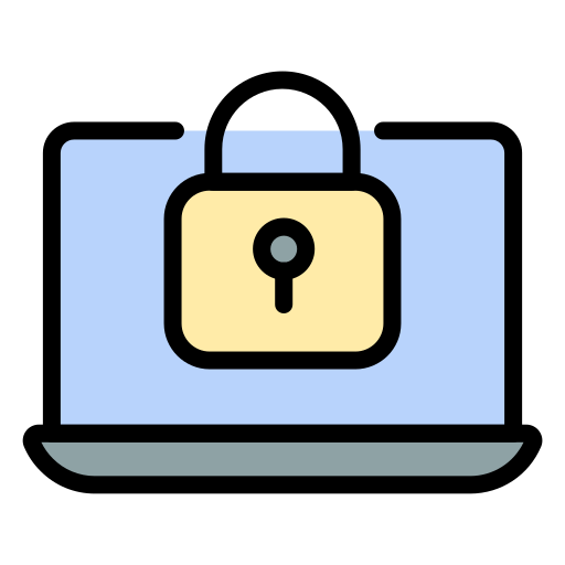 노트북 보안 Generic color lineal-color icon