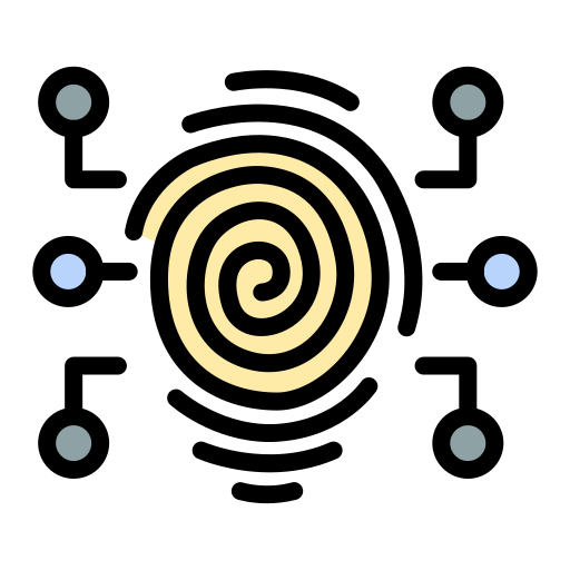 huella dactilar Generic color lineal-color icono