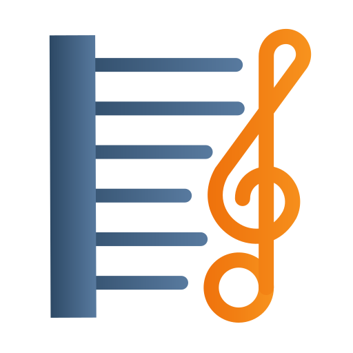 Treble clef Generic gradient fill icon