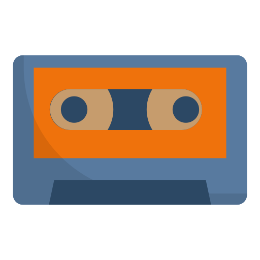 Audio tape Generic color fill icon