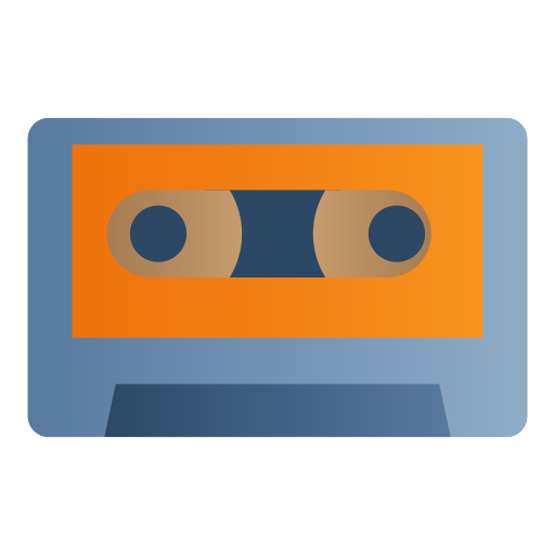 Audio tape Generic gradient fill icon