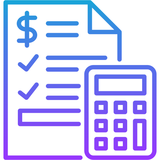 Tax calculate Generic gradient outline icon