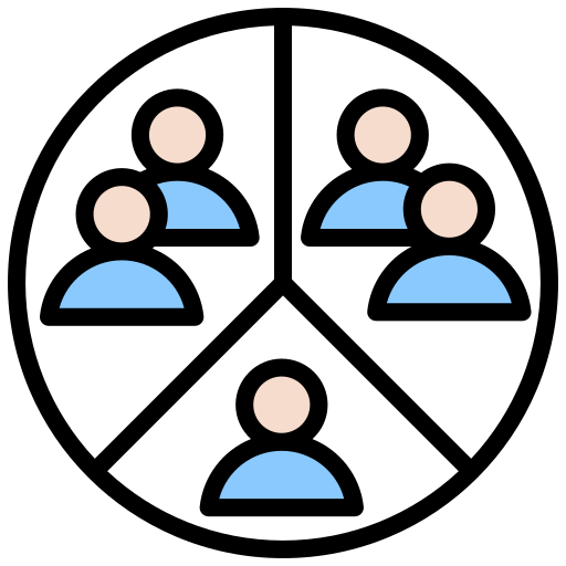 Customer segment Generic color lineal-color icon