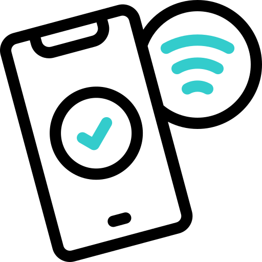 Contactless payment Basic Accent Outline icon