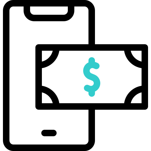 dinero en línea Basic Accent Outline icono