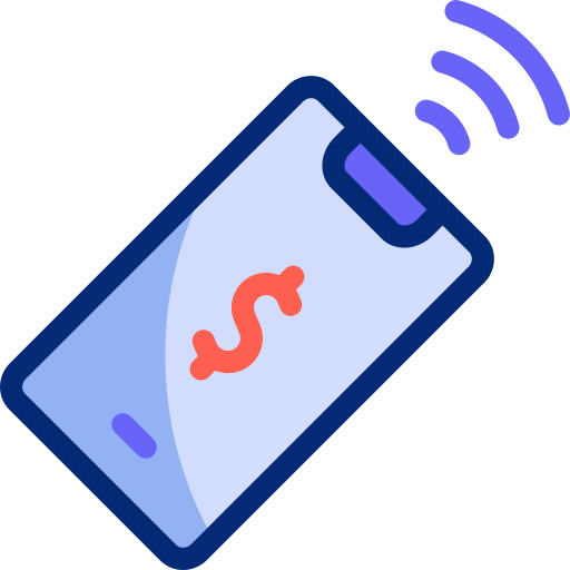 Contactless pay Basic Accent Lineal Color icon