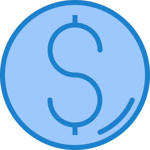 Coin srip Blue icon