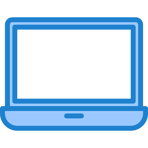 Laptop srip Blue icon