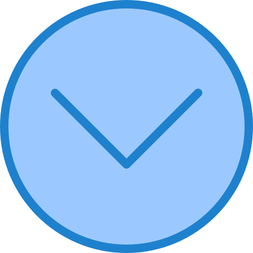 下矢印 srip Blue icon