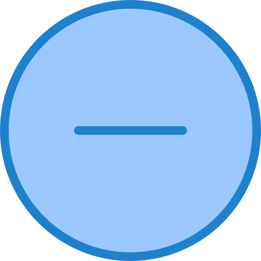 minus srip Blue icon