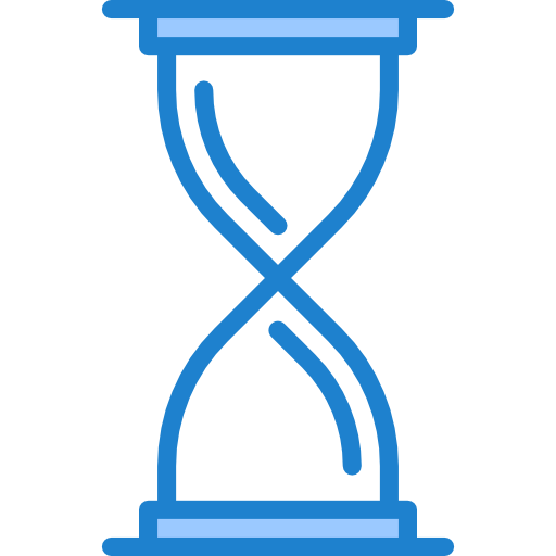 Hourglass srip Blue icon