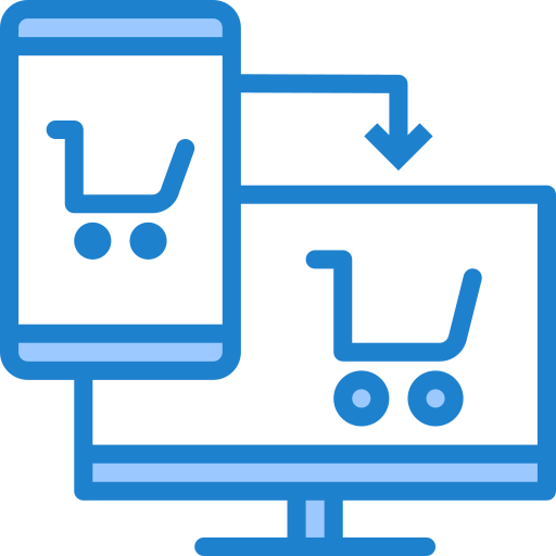 e-commerce srip Blue icon