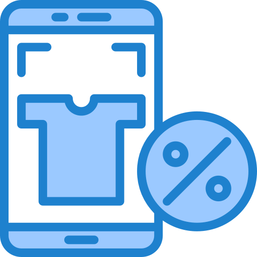 online shop srip Blue icon