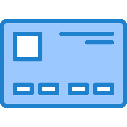 Debit card srip Blue icon
