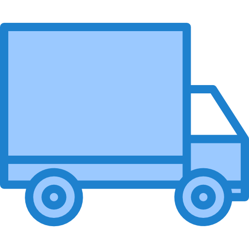 camión de reparto srip Blue icono