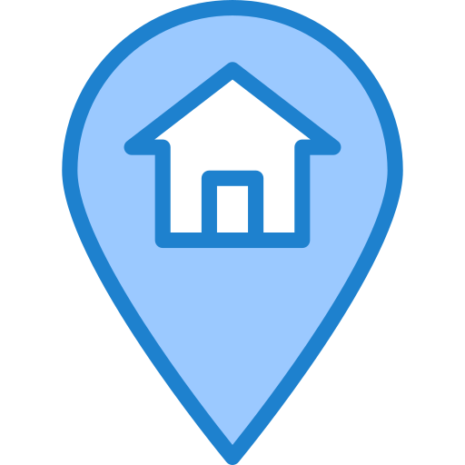집 주소 srip Blue icon