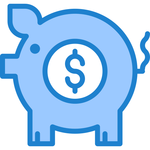 Savings srip Blue icon