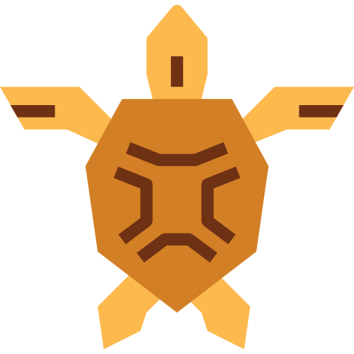 schildpad turkkub Flat icoon