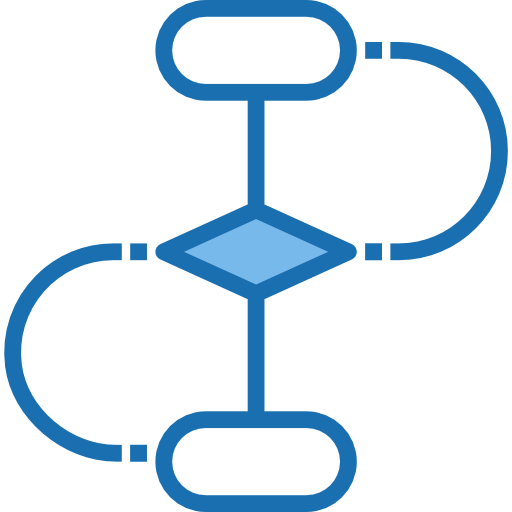 Flow chart Phatplus Blue icon