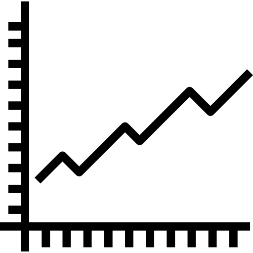wykres liniowy Phatplus Solid ikona