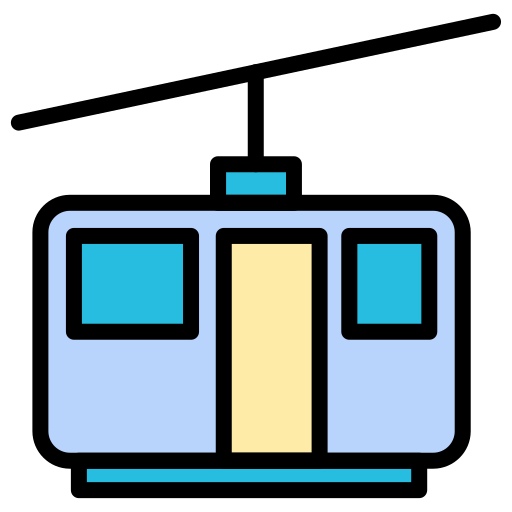 kabelbaan Generic color lineal-color icoon