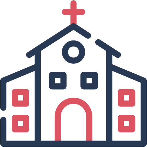kerk Generic color outline icoon