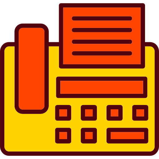 máquina de fax Generic color lineal-color icono