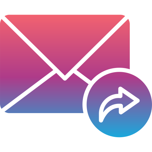 e-mail doorsturen Generic gradient fill icoon