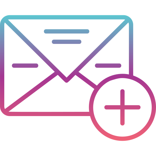 Add mail Generic gradient outline icon
