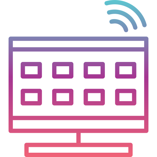 televisión inteligente Generic gradient outline icono