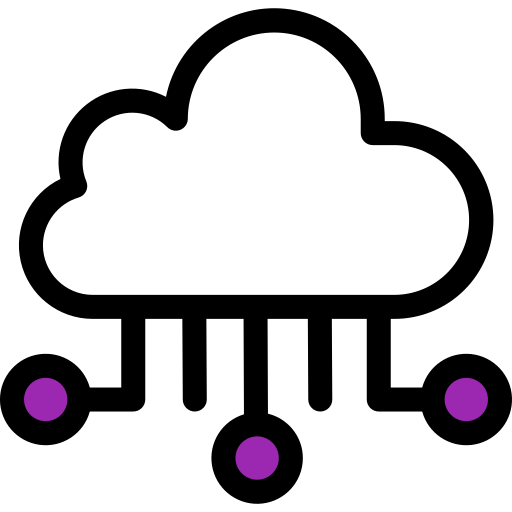 클라우드 컴퓨팅 Generic color lineal-color icon