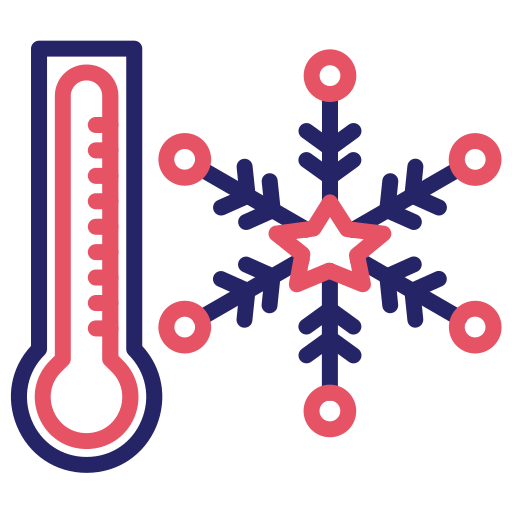 koude temperatuur Generic color outline icoon