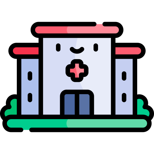 ziekenhuis Kawaii Lineal color icoon