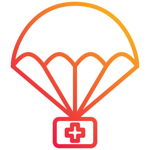 parachute Generic gradient outline Icône
