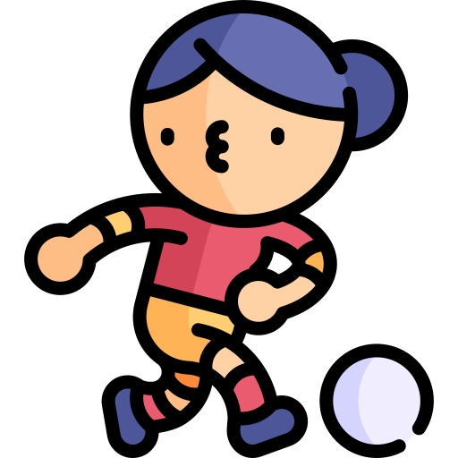 voetbal dribbelen Kawaii Lineal color icoon